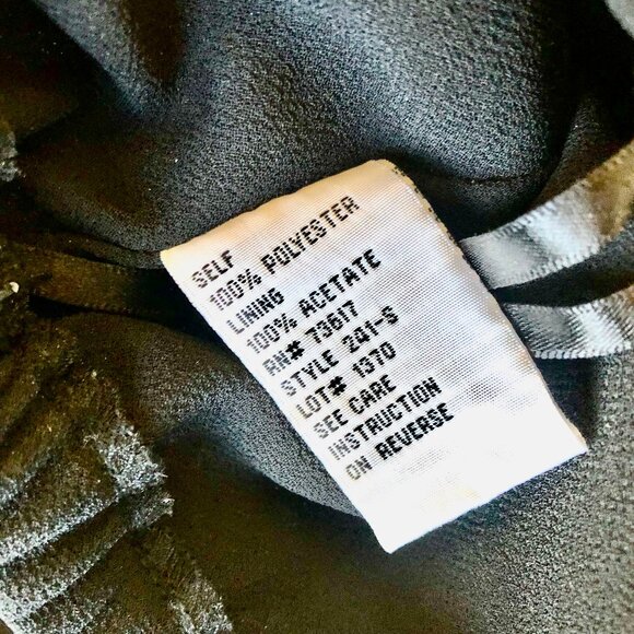 Karen Miller Vintage 80's Black Maxi Skirt BEADED PLEAT - Picture 8 of 16